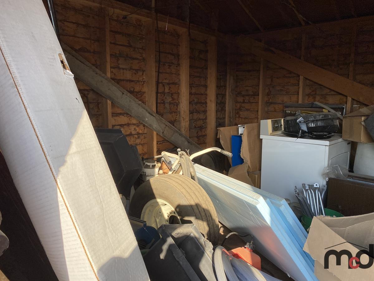 Contents of Shed Including Hose, Hardware & More